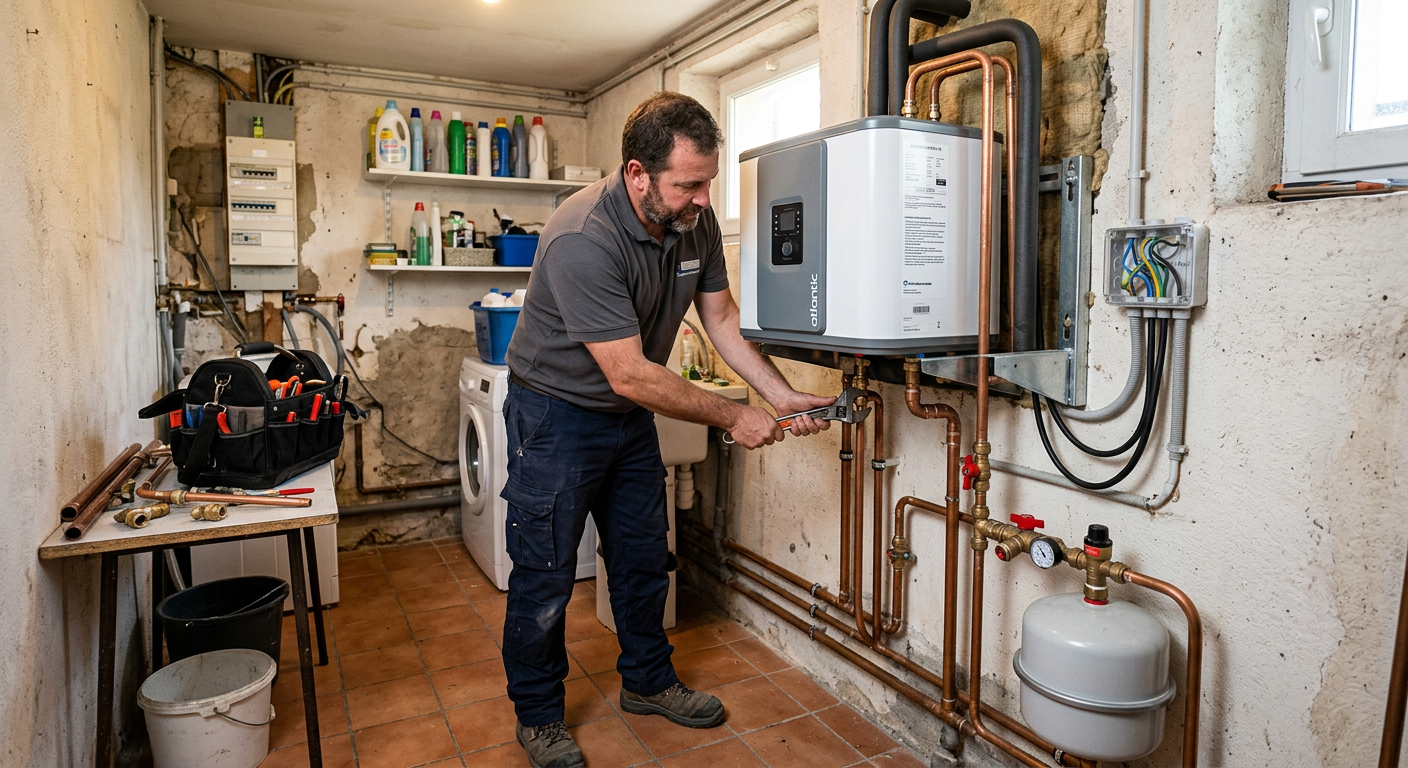 Pose de chauffe-eau thermodynamique par un plombier à Maisons-Alfort