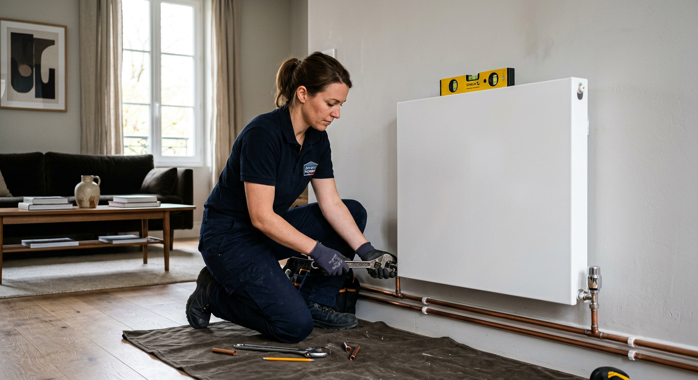 Installation de radiateur et robinet thermostatique à Maisons-Alfort