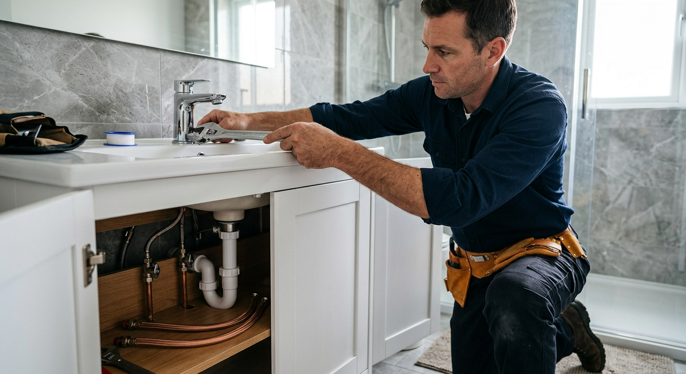 Pose de mitigeur chromé par un plombier à Maisons-Alfort