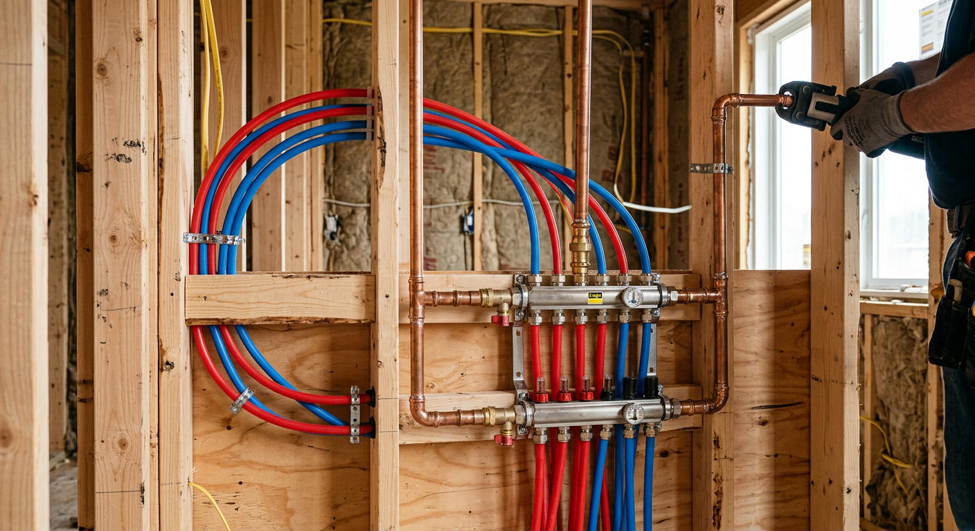 Création de réseau plomberie en cuivre et PER à Maisons-Alfort 94